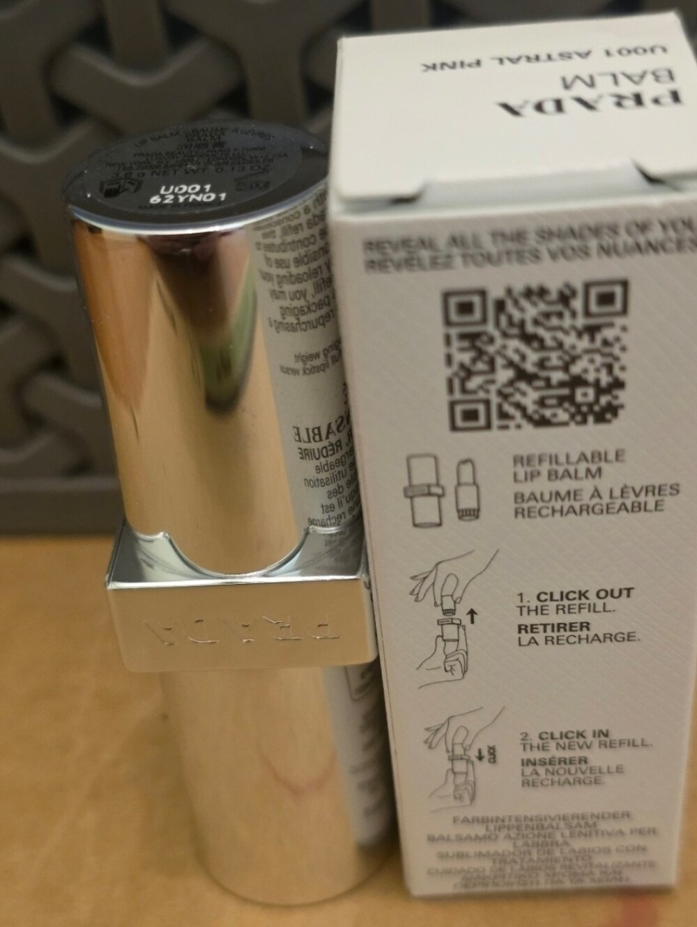 Prada Blushing Care lip balm Color U001 - ASTRAL PINK. BNIB - Picture 7 of 8